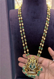 Beautiful two layer beads haram with Vinayaka pendant